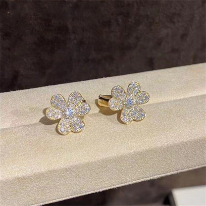 [Violet JW]FRIVOLE GOLD FLOWER DIAMOND EARRINGS