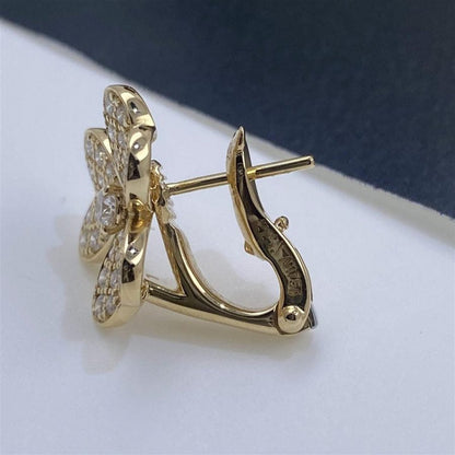 [Violet JW]FRIVOLE GOLD FLOWER DIAMOND EARRINGS