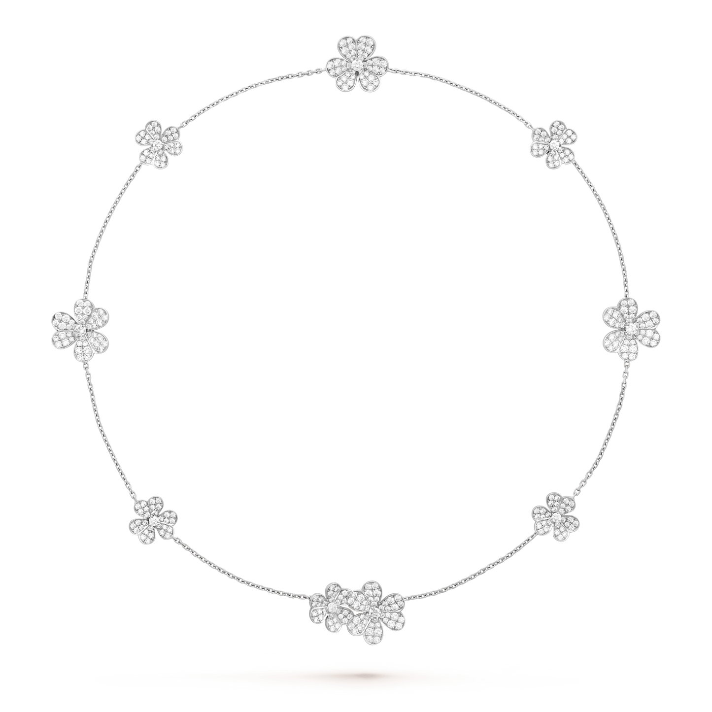 [Violet JW]FRIVOLE SILVER 9 FLOWERS NECKLACE