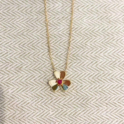 [Violet JW]FRIVOLE GOLD FLOWER NECKLACE