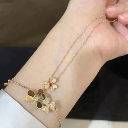 [Violet JW]FRIVOLE GOLD FLOWER NECKLACE