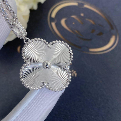 [Violet JW]CLOVER 25MM SILVER BIG CLOVER NECKLACE