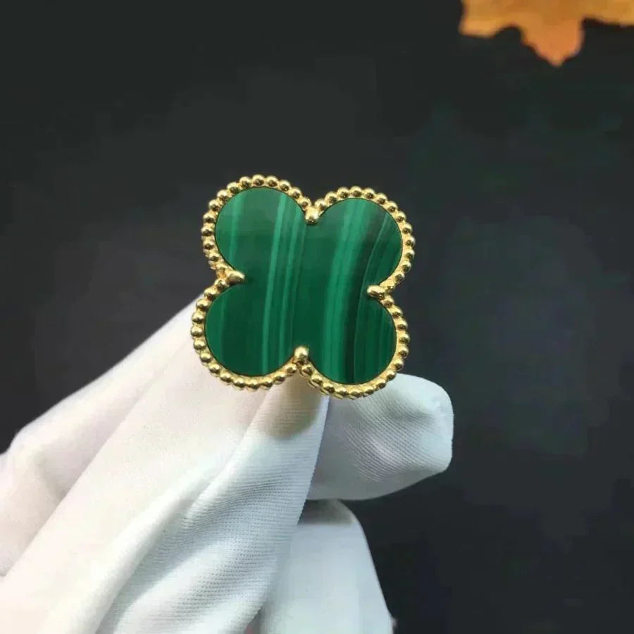 [Violet JW]CLOVER MALACHITE RING