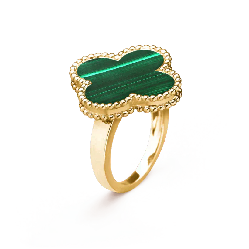 [Violet JW]CLOVER MALACHITE RING