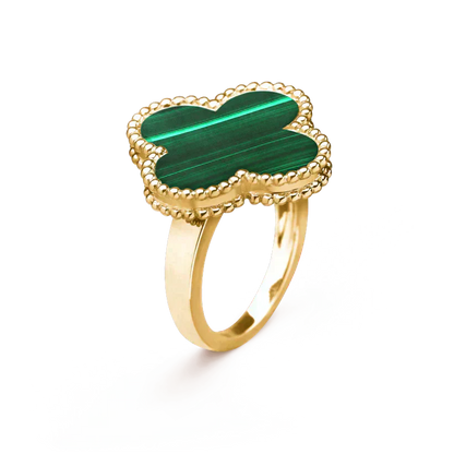 [Violet JW]CLOVER MALACHITE RING