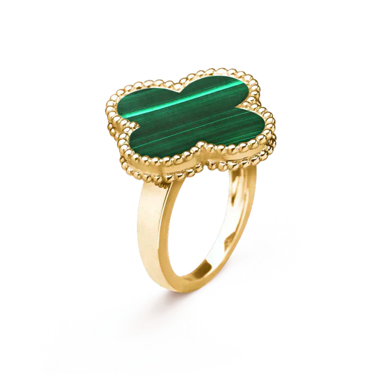 [Violet JW]CLOVER MALACHITE RING