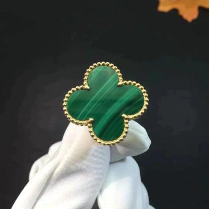 [Violet JW]CLOVER MALACHITE RING