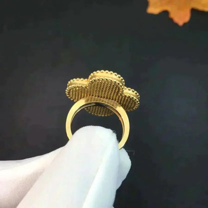 [Violet JW]CLOVER MALACHITE RING