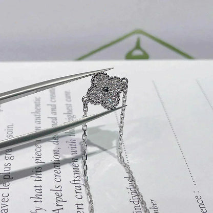 [Violet JW]CLOVER  SINGLE FLOWER BRACELET SILVER