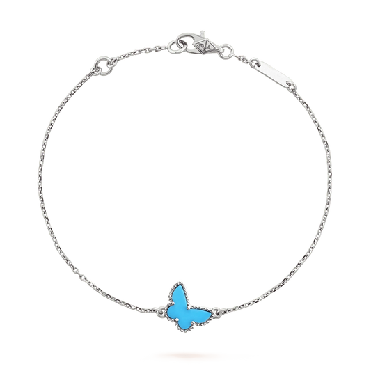 [Violet JW]BUTTERFLY TURQUOISE BUTTERFLY BRACELET SILVER