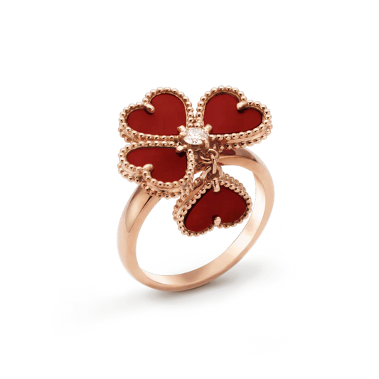 [Violet JW]SWEET CLOVER CARNELIAN RING