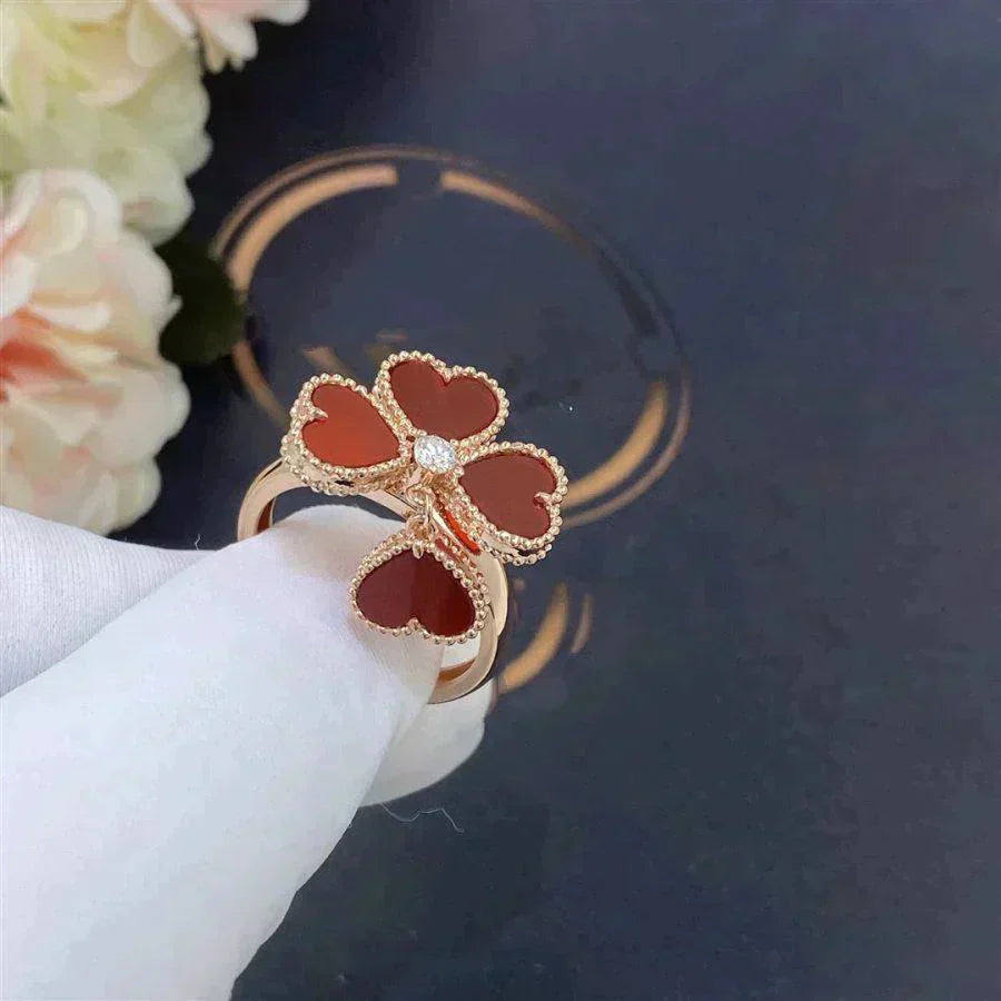 [Violet JW]SWEET CLOVER CARNELIAN RING