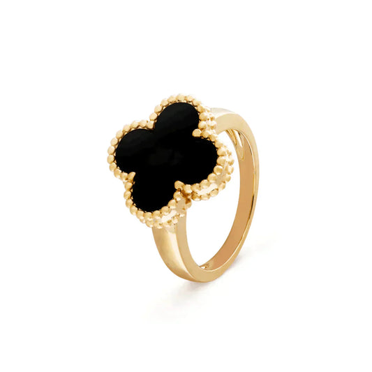 [Violet JW]CLOVER ONYX RING