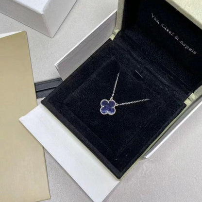 [Violet JW]CLOVER 15MM PIETERSITE NECKLACE SILVER