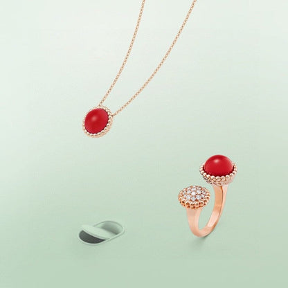 [Violet JW]PERLEE COULEURS DIAMOND ROSE GOLD BETWEEN THE FINGER RING