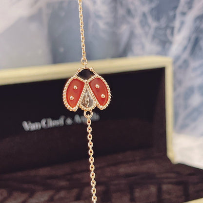 [Violet JW]LUCKY SPRING 1 MOTIF PINK GOLD BRACELET