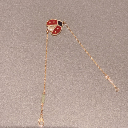 [Violet JW]LUCKY SPRING 1 MOTIF PINK GOLD BRACELET