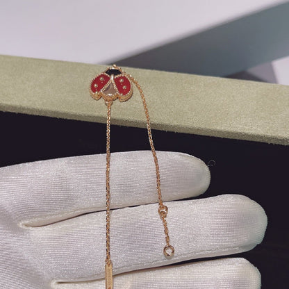 [Violet JW]LUCKY SPRING 1 MOTIF PINK GOLD BRACELET