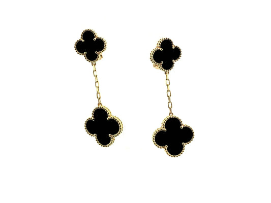 [Violet JW]CLOVER 2 MOTIFS  EARRINGS (MULTIPLE CHOICESC