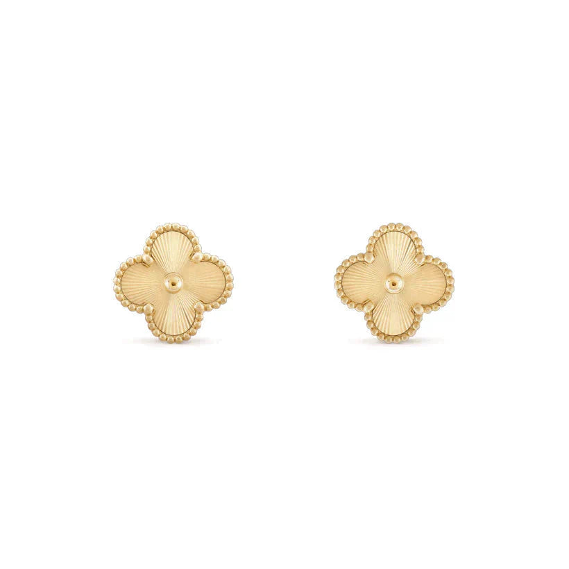 [Violet JW]CLOVER MEDIUM 1 MOTIFS LASER EARRINGS