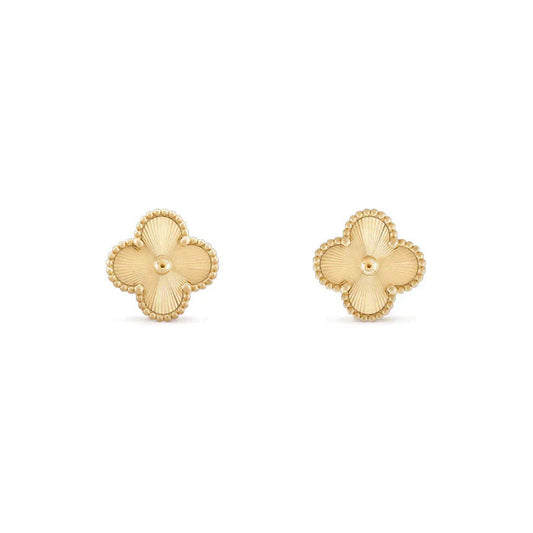 [Violet JW]CLOVER MEDIUM 1 MOTIFS LASER EARRINGS