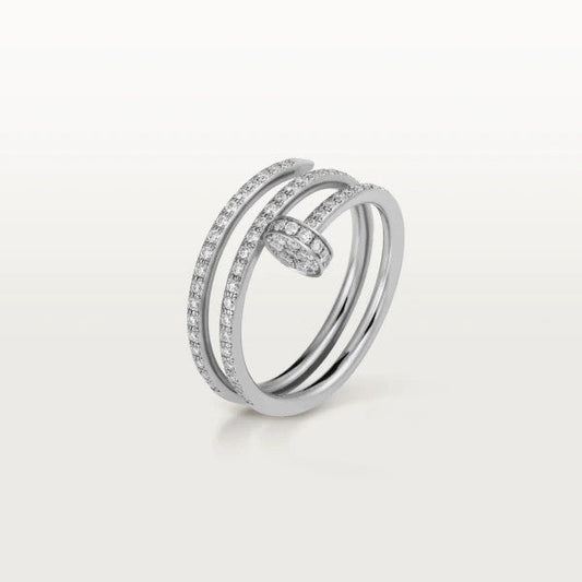 [Violet JW]JUSTE RING 1.8MM SILVER DOUBLE ROW DIAMONDS