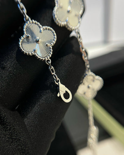 [Violet JW]CLOVER SILVER 5 MOTIFS BRACELET