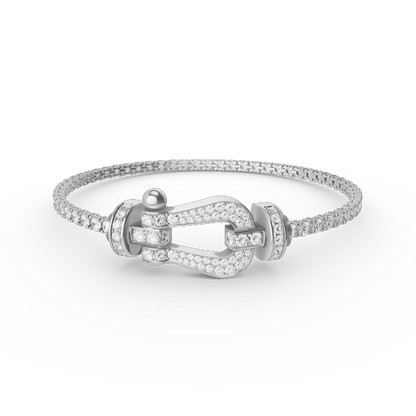[Violet JW]FORCE  LARGE HORSESHOE FULL DIAMOND TENNIS BRACELET